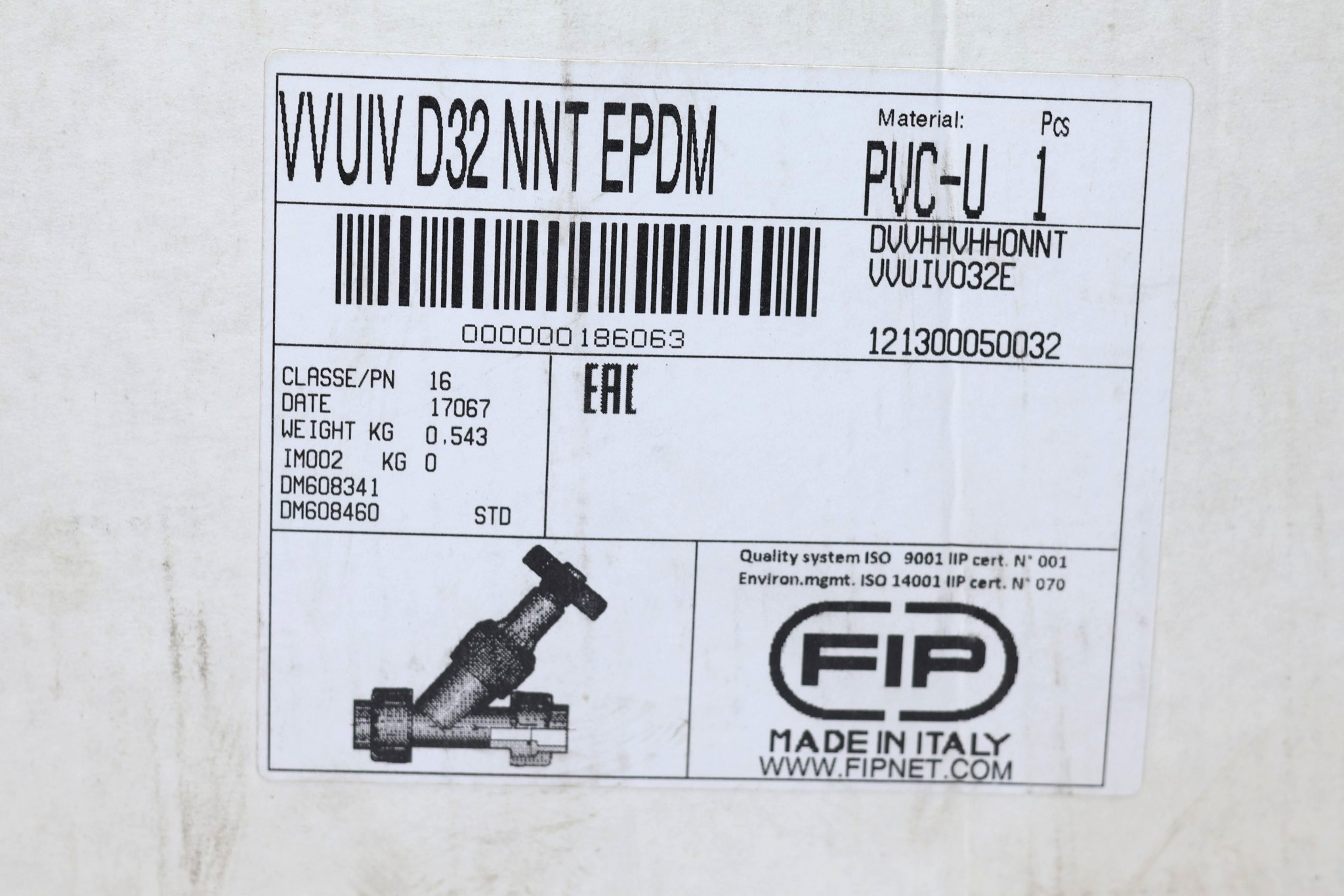 FIB VVUIV D32 NNT EPDM GLOBE VALVE DM/608427 (DN25) - Image 2