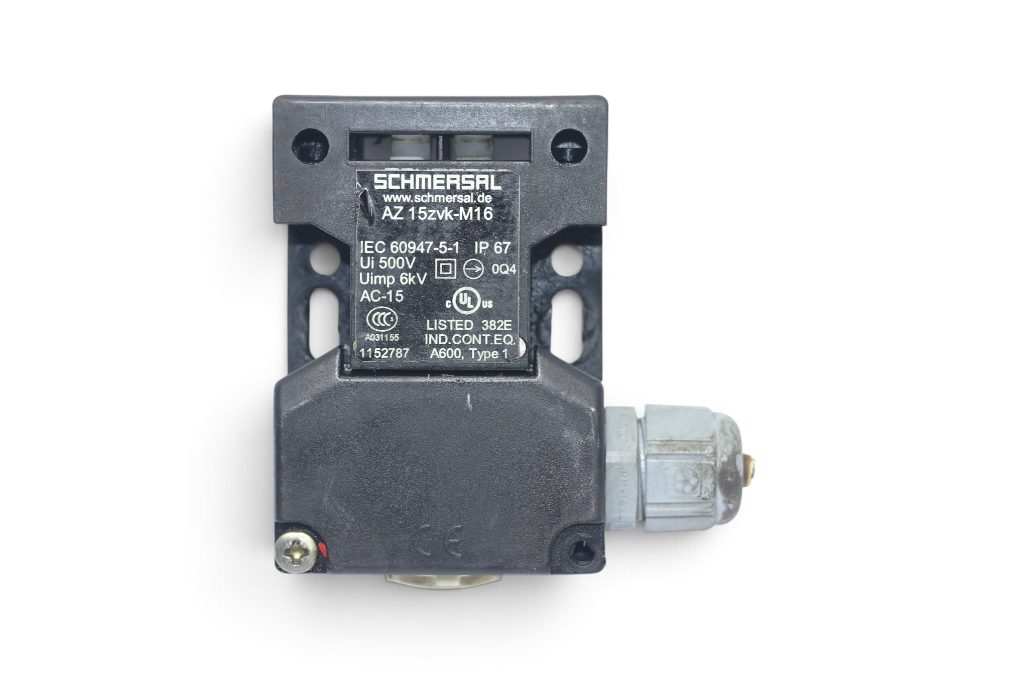 Schmersal AZ 15 ZVK-M16 Safety Switch With Separate Actuator 101152787 - Image 3