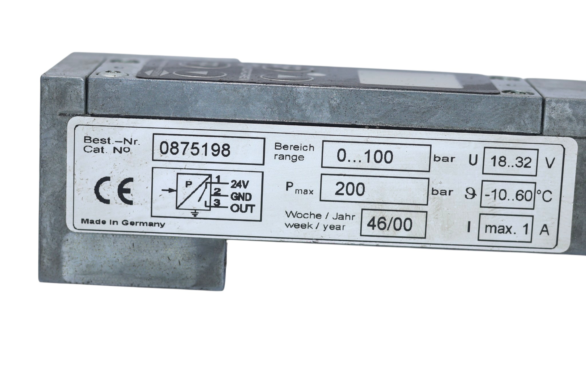 NORGREN 0875198 PRESSURE SWITCH (0…100 bar) - Image 2