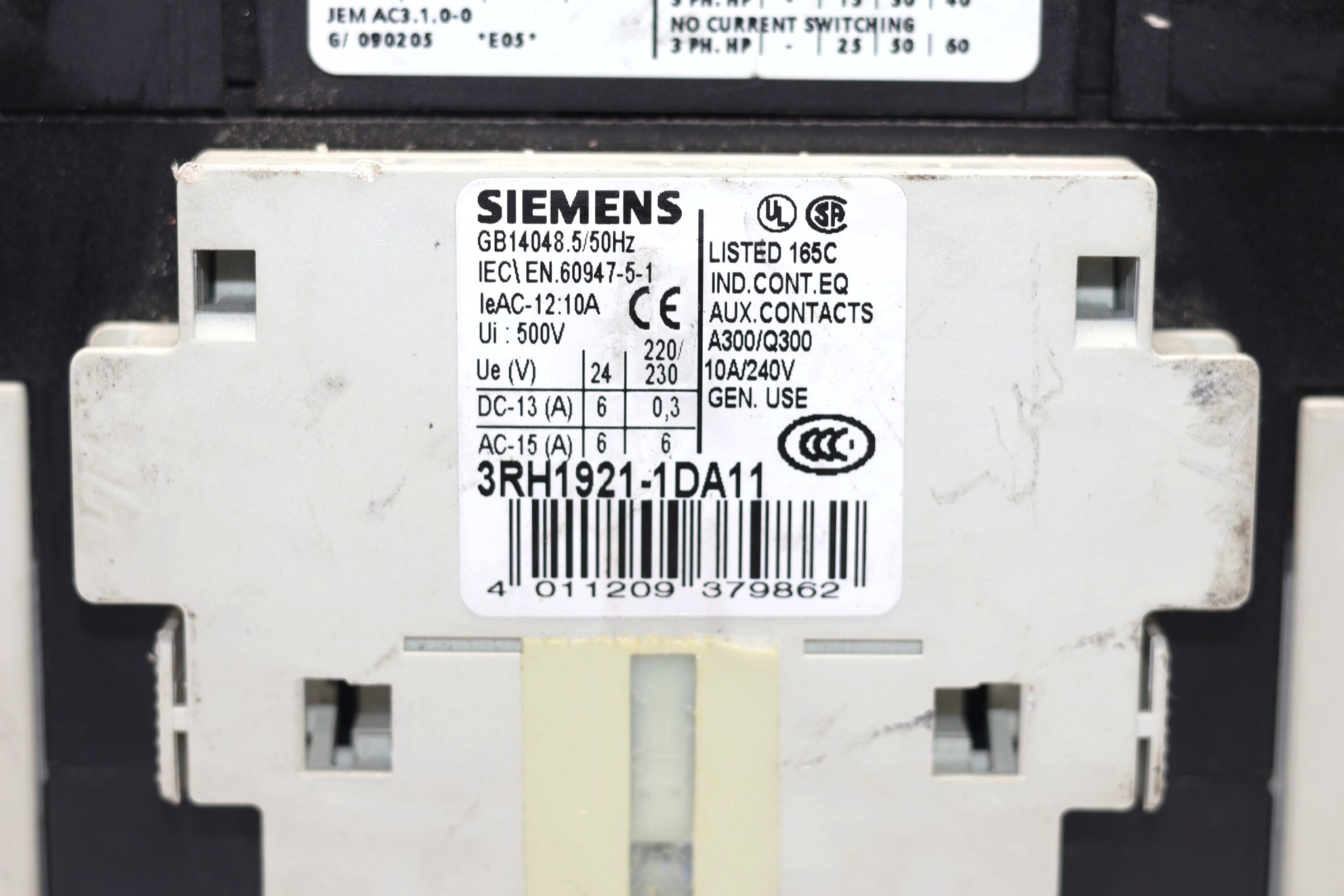SIEMENS 3RT1044-1AF00 CONTACTOR (110 V) (30 Kw) - Image 3