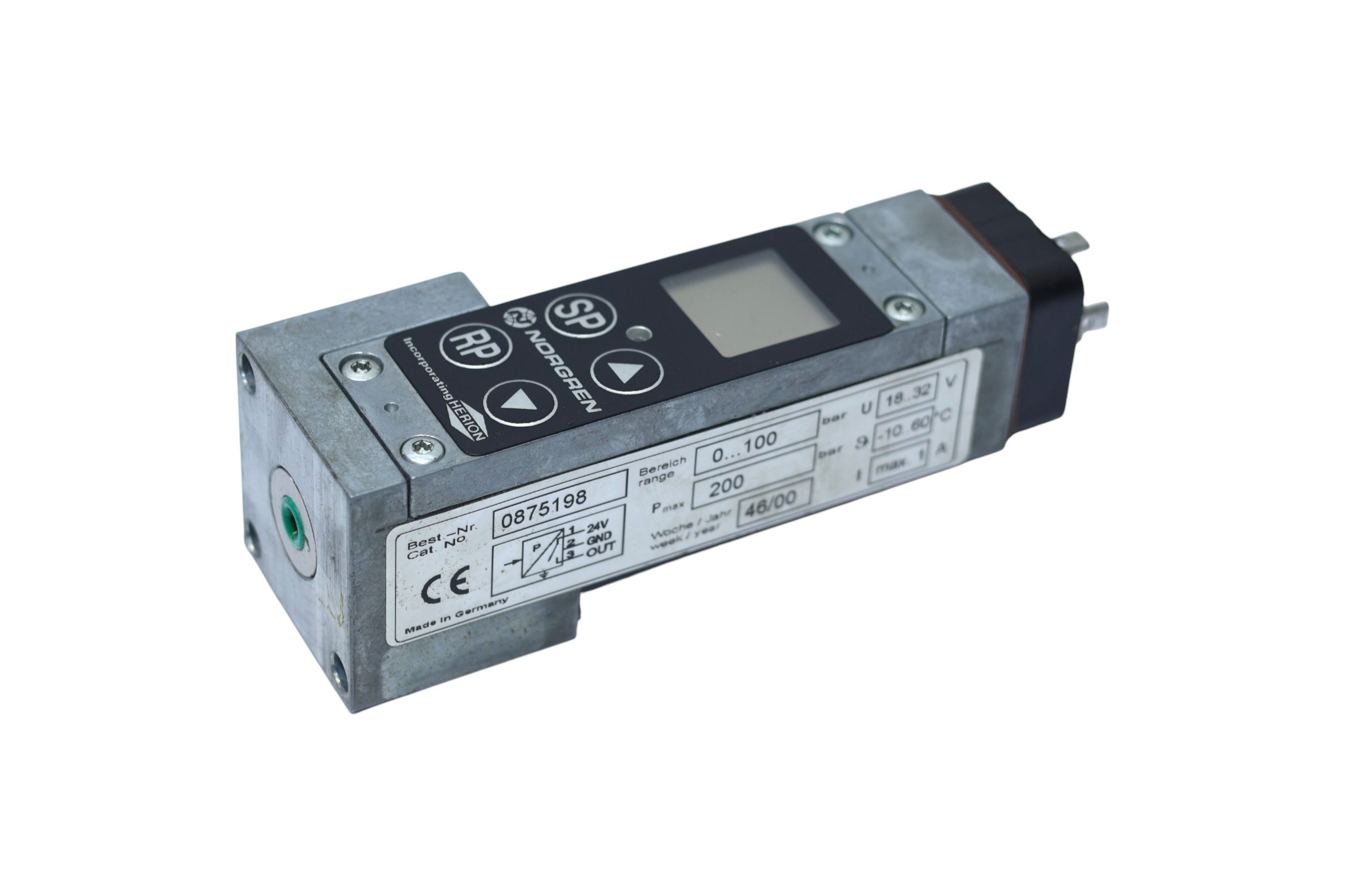 NORGREN 0875198 PRESSURE SWITCH (0…100 bar)