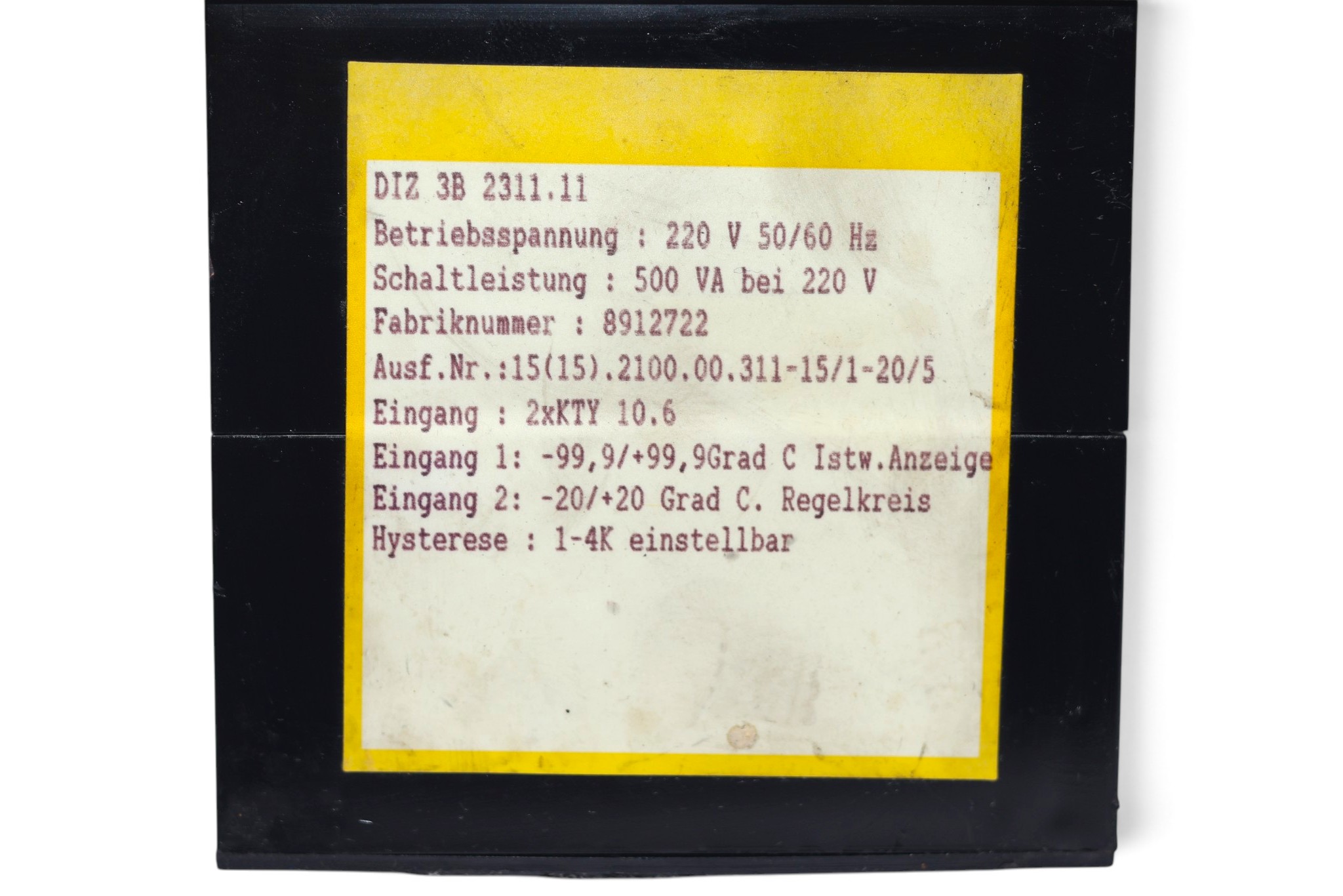 DOLD DTZ 3B 2311.11 TEMPERATURE CONTROLLER - Image 2