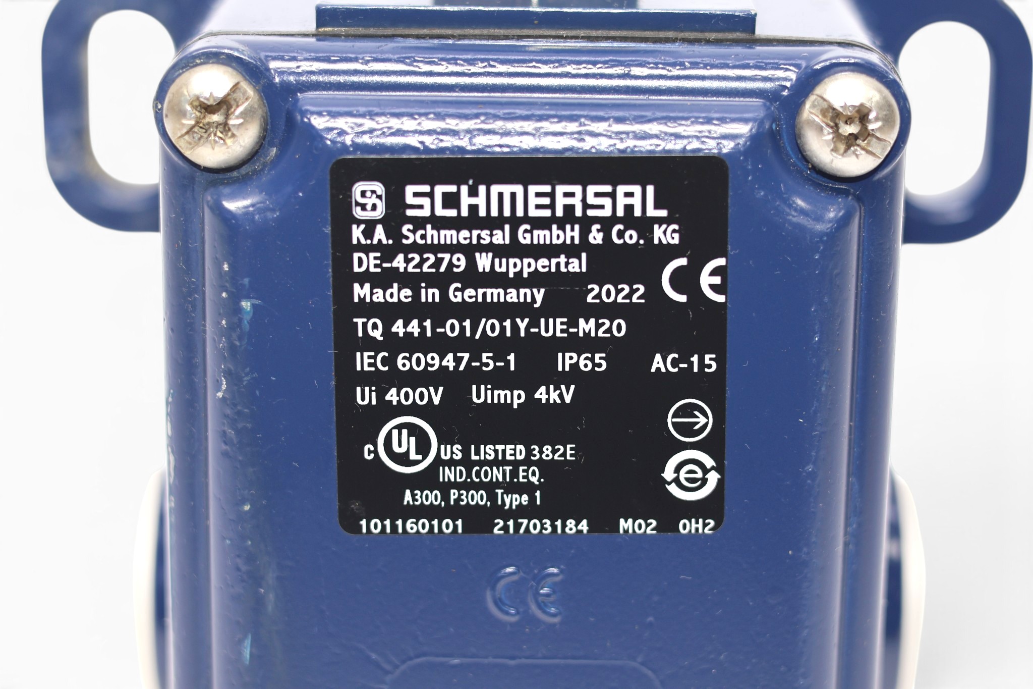 SCHMERSAL TQ 441-01/01Y-UE-M20 PULL-WIRE SWITCH 101160101 - Image 2