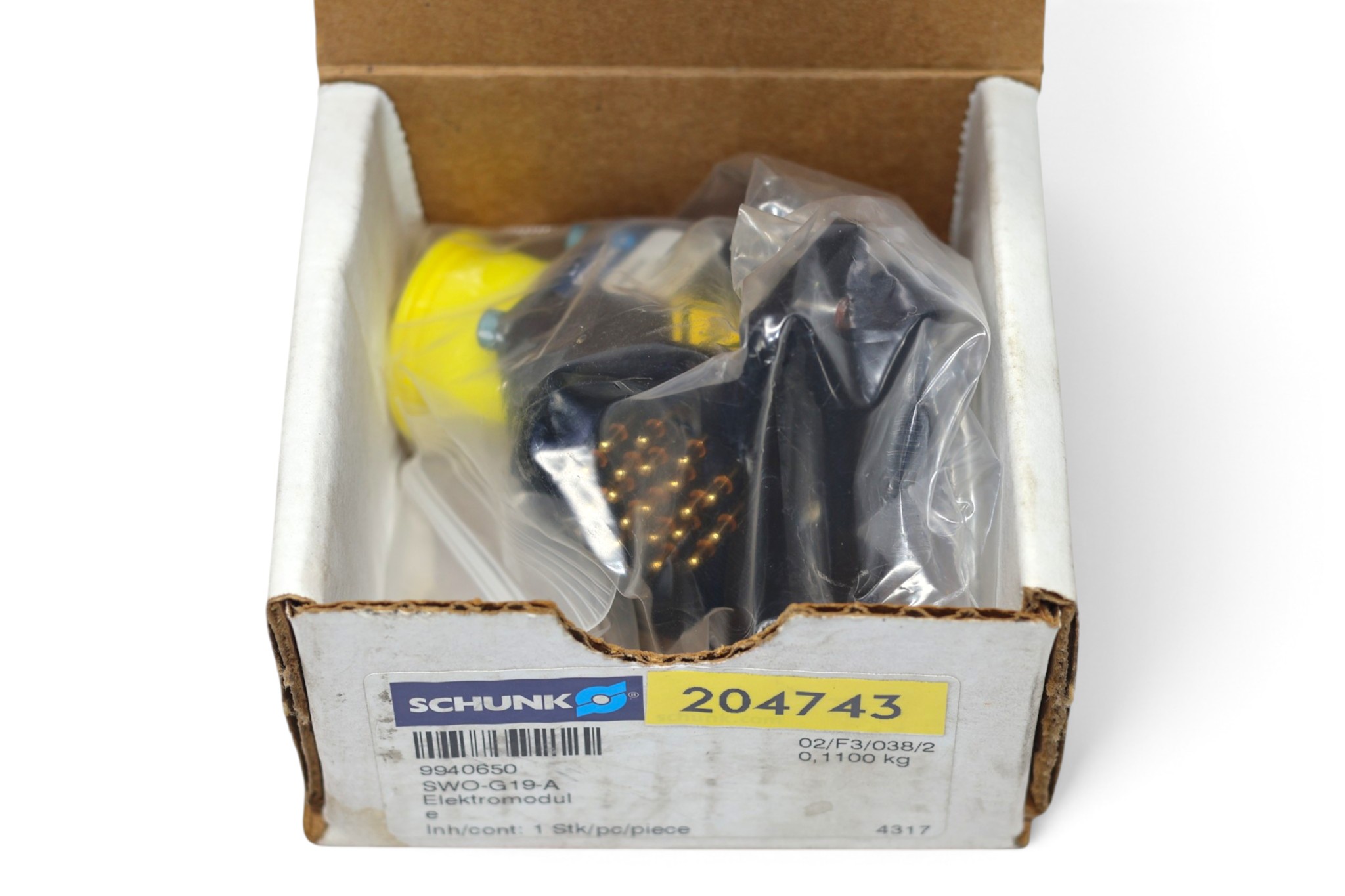SCHUNK SWO-G19-A ELECTRIC FEED-THROUGH MODULE 9940650 - Image 8