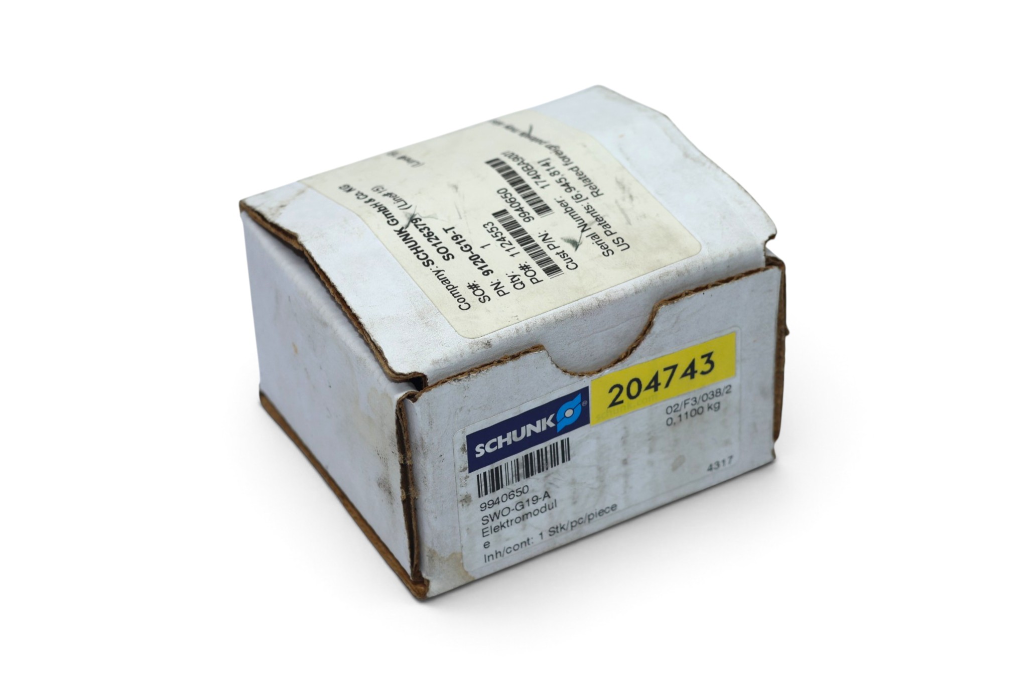 SCHUNK SWO-G19-A ELECTRIC FEED-THROUGH MODULE 9940650 - Image 9