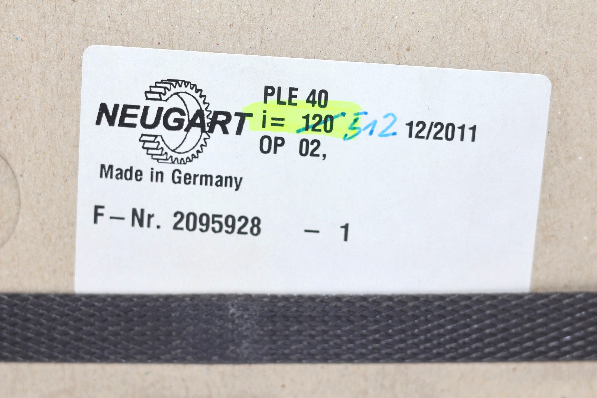 NEUGART PLE 40 PLANETARY GEARBOX (i=512) - Image 2