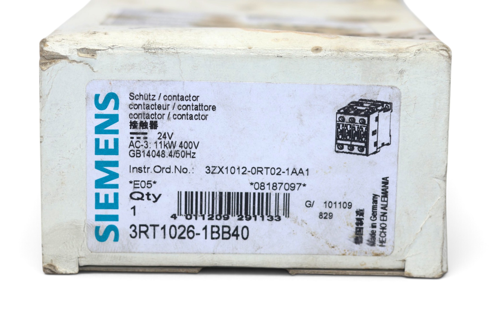 SIEMENS 3RT1026-1BB40 CONTACTOR 24V (11 Kw) - Image 2