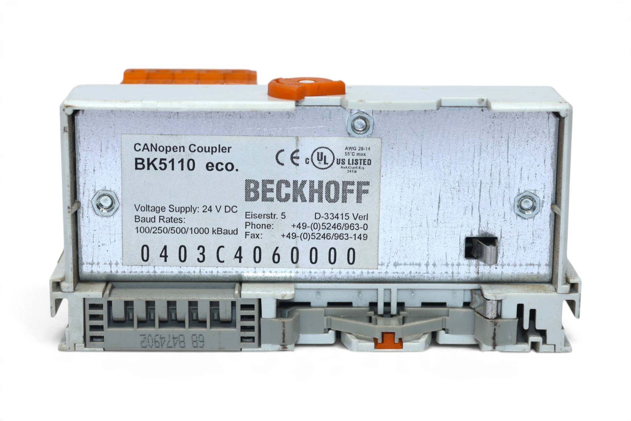 BECKHOFF BK5110 CANOPEN COMPACT BUS COUPLER - Image 2