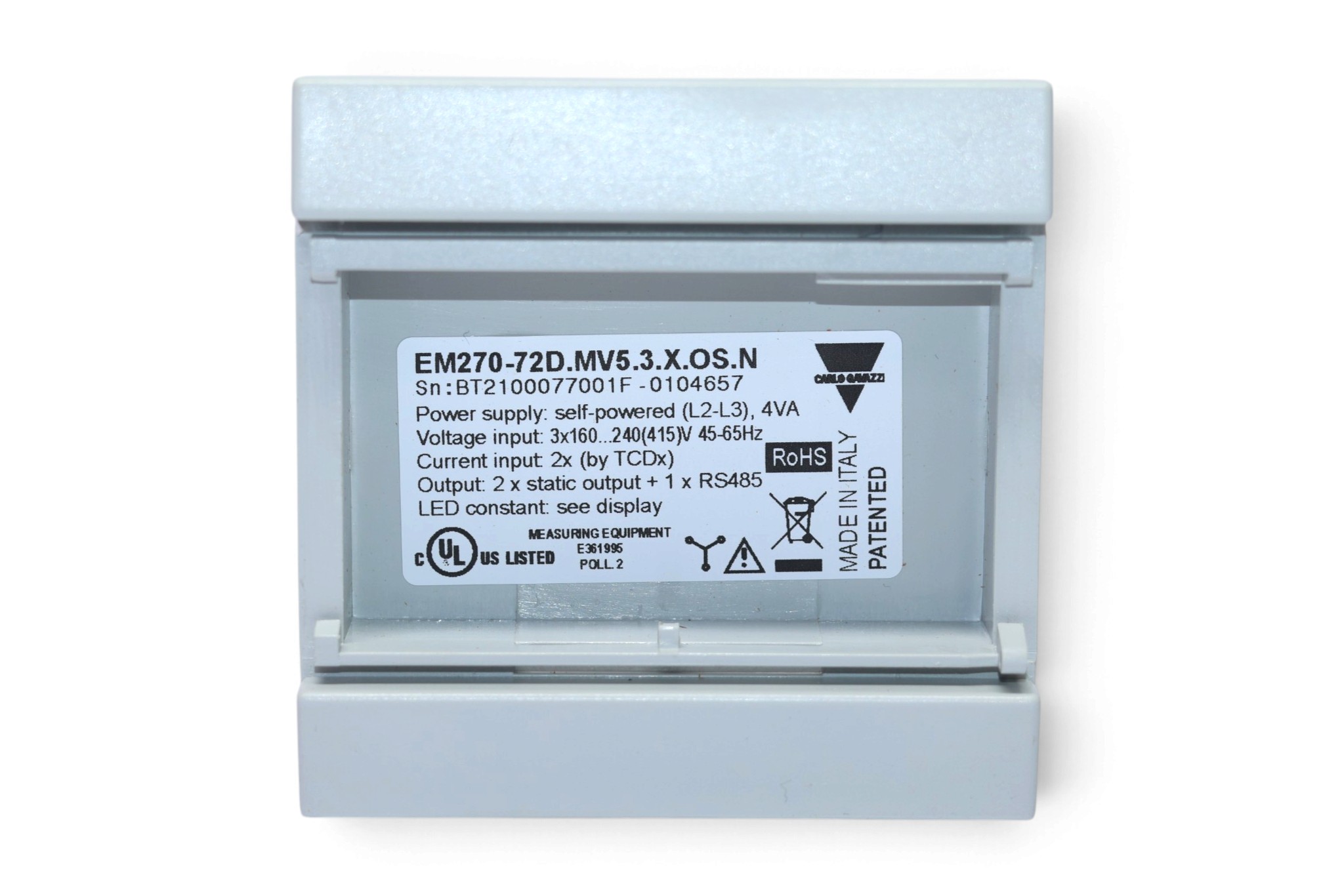 CARLO GAVAZZI EM270-72D.MV5.3.X.OS.N ENERGY ANALYZER - Image 3