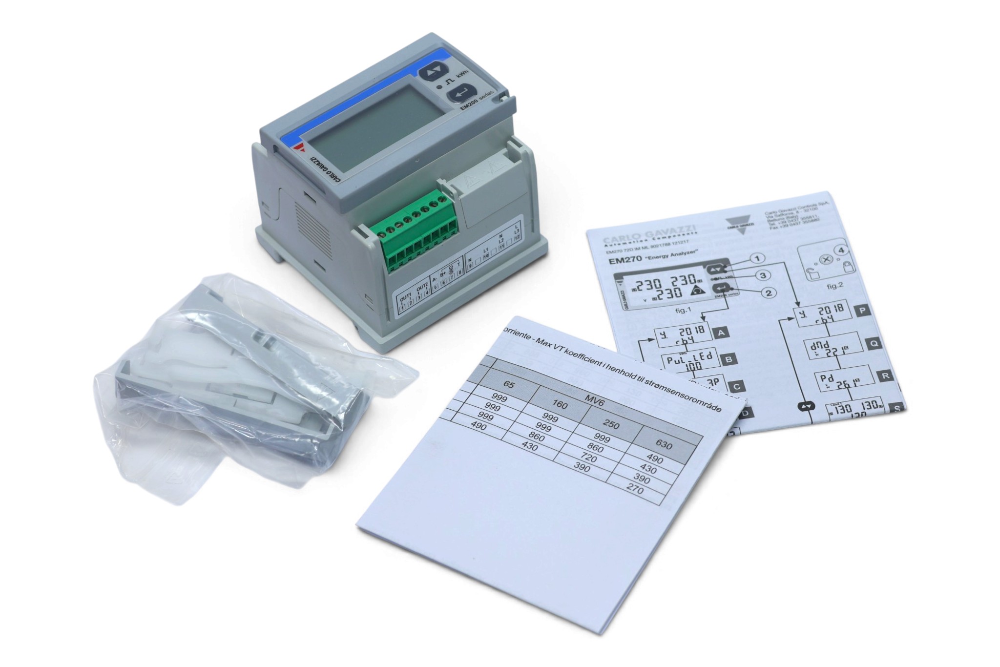 CARLO GAVAZZI EM270-72D.MV5.3.X.OS.N ENERGY ANALYZER