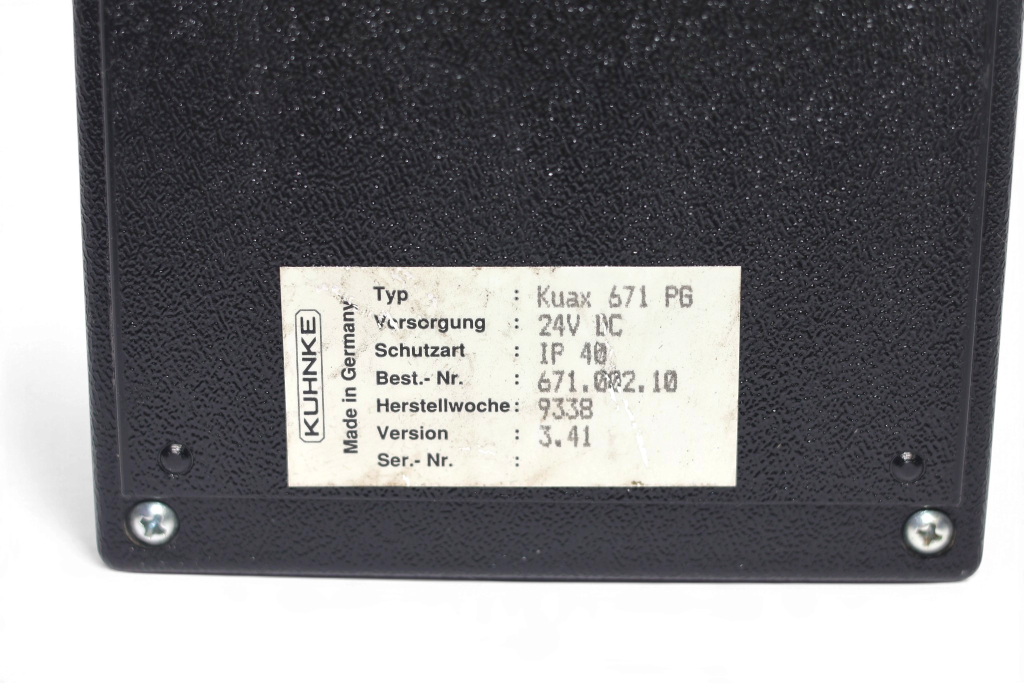 KUHNKE KUAX 671 PG PROGRAMMING TERMINAL 671.002.10 - Image 2