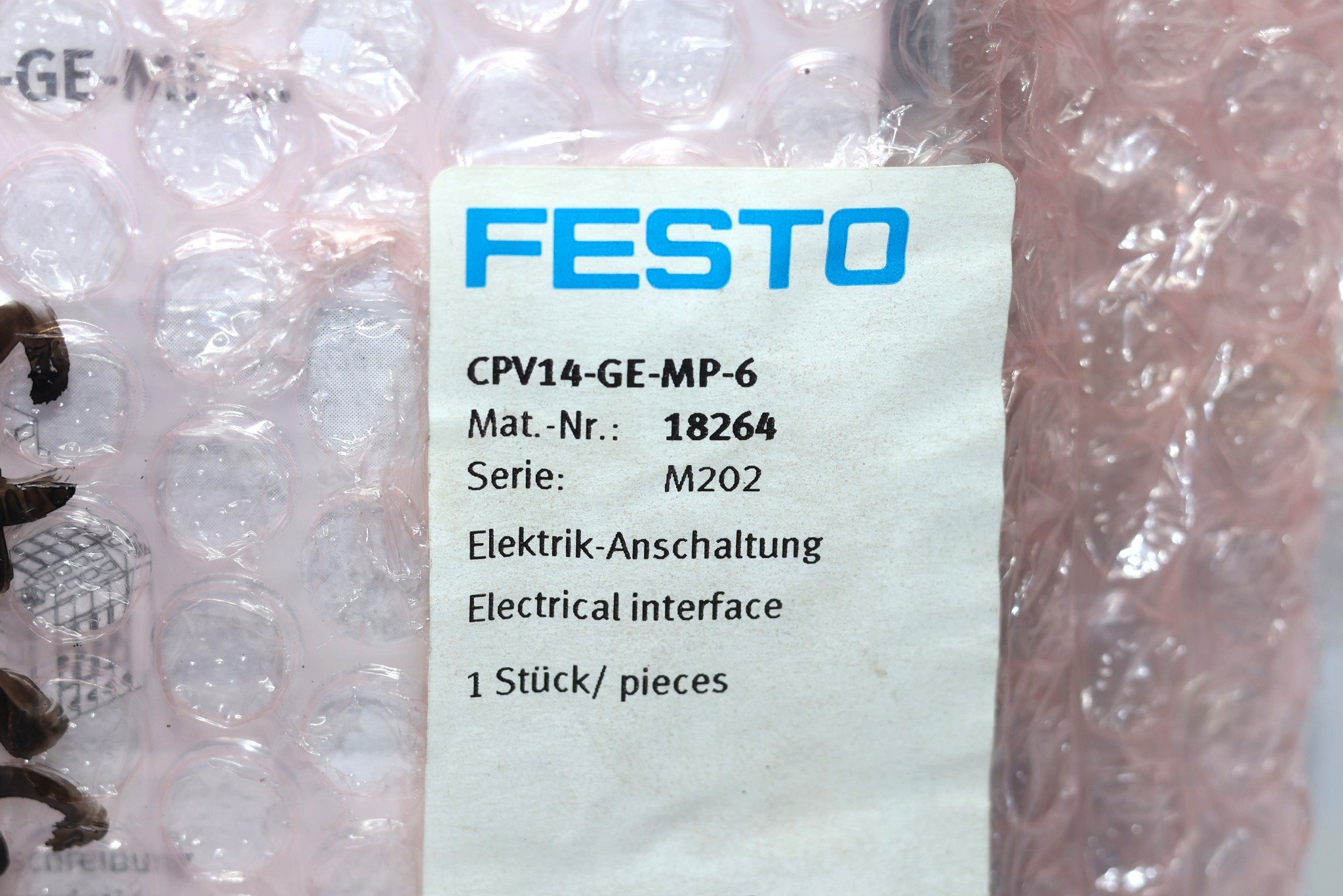 FESTO CPV14-GE-MP-6 ELECTRICAL INTERFACE 18264 - Image 2