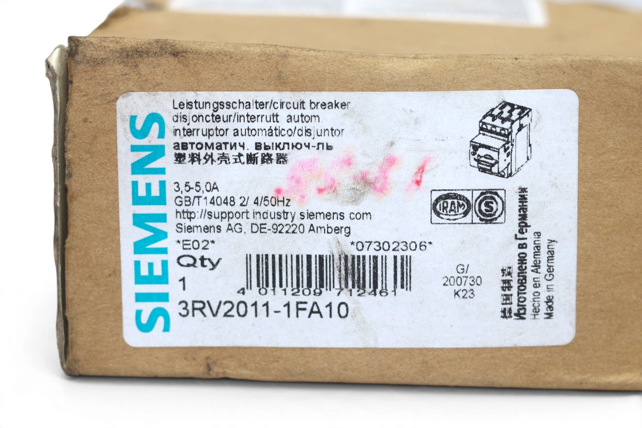 SIEMENS 3RV2011-1FA10 CIRCUIT BREAKER - Image 2
