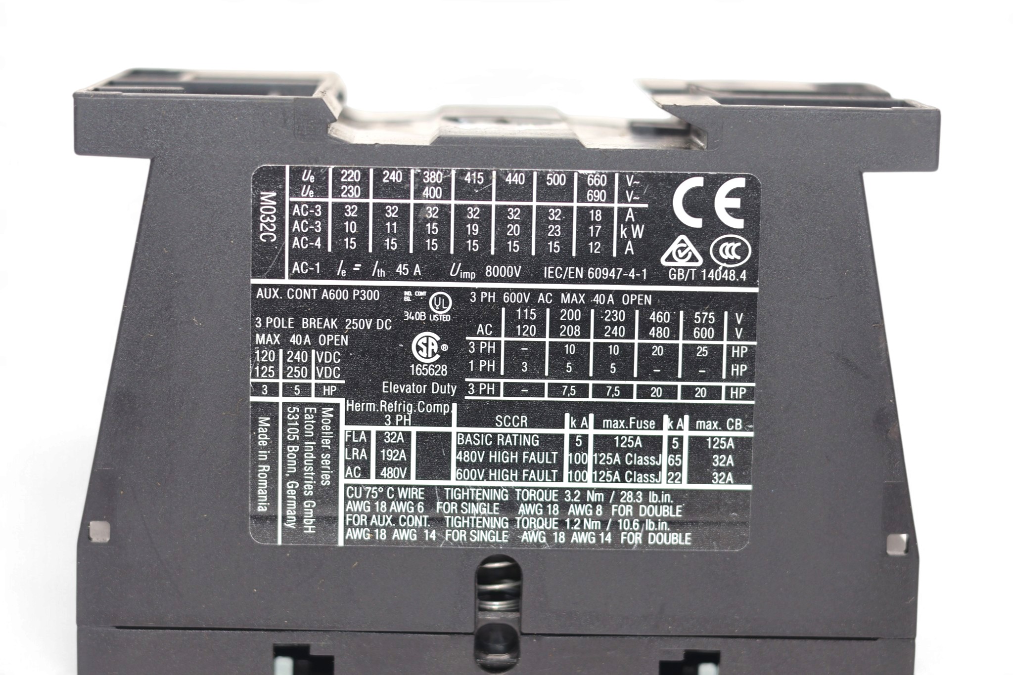 EATON XTCE032C01 CONTACTOR (24 V) - Image 2