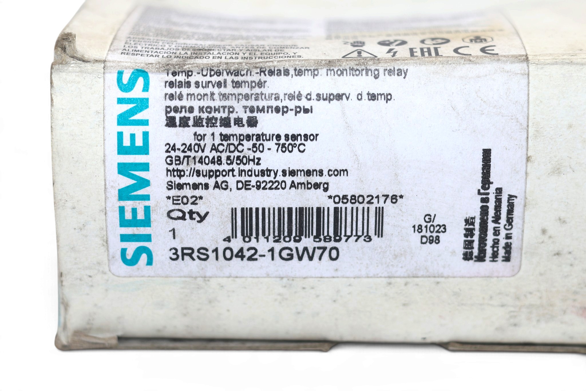 SIEMENS 3RS1042-1GW70 TEMPERATURE MONITORING RELAY - Image 2
