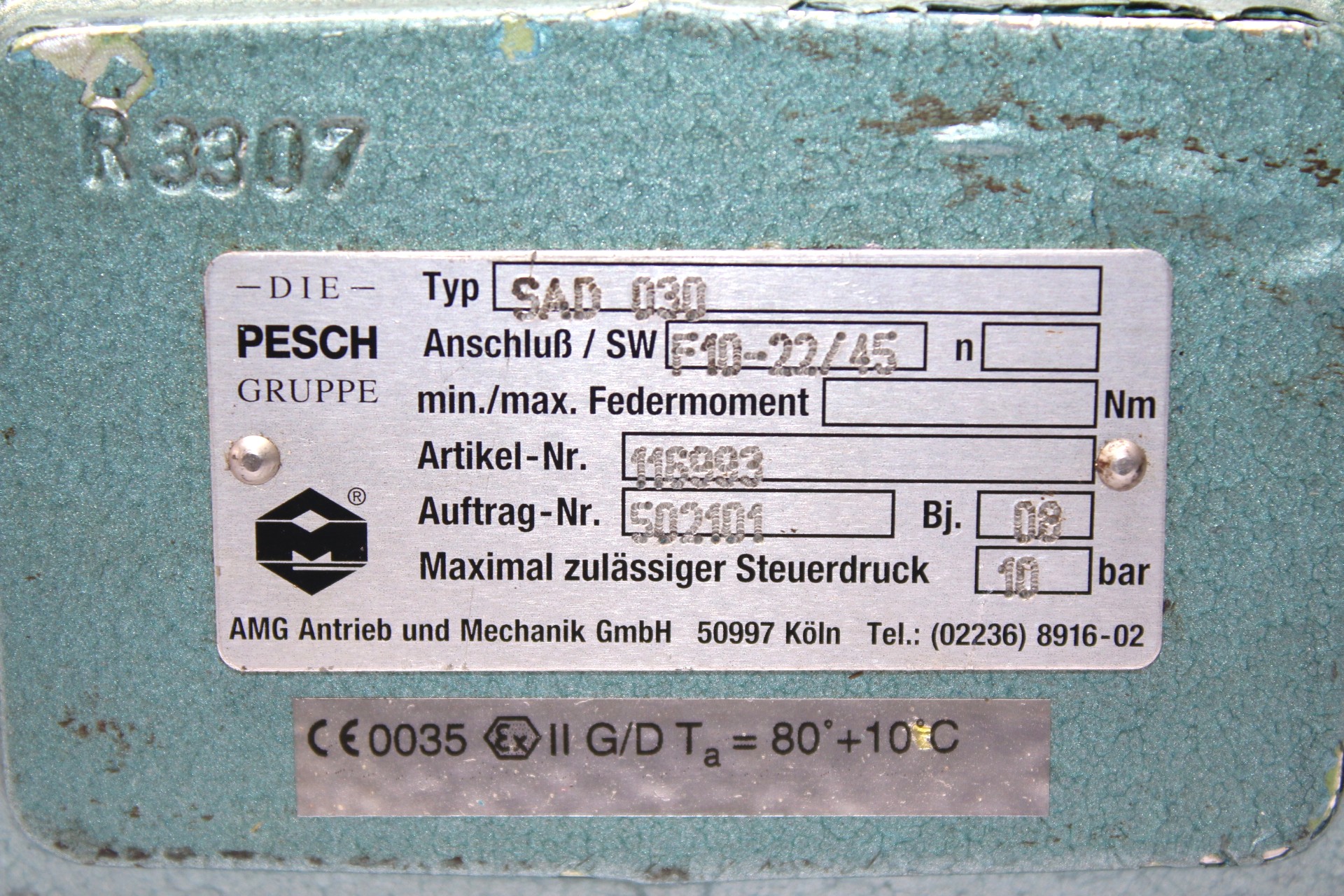 AMG- PESCH SAD 030 PNEUMATIC ACTUATOR - Image 2