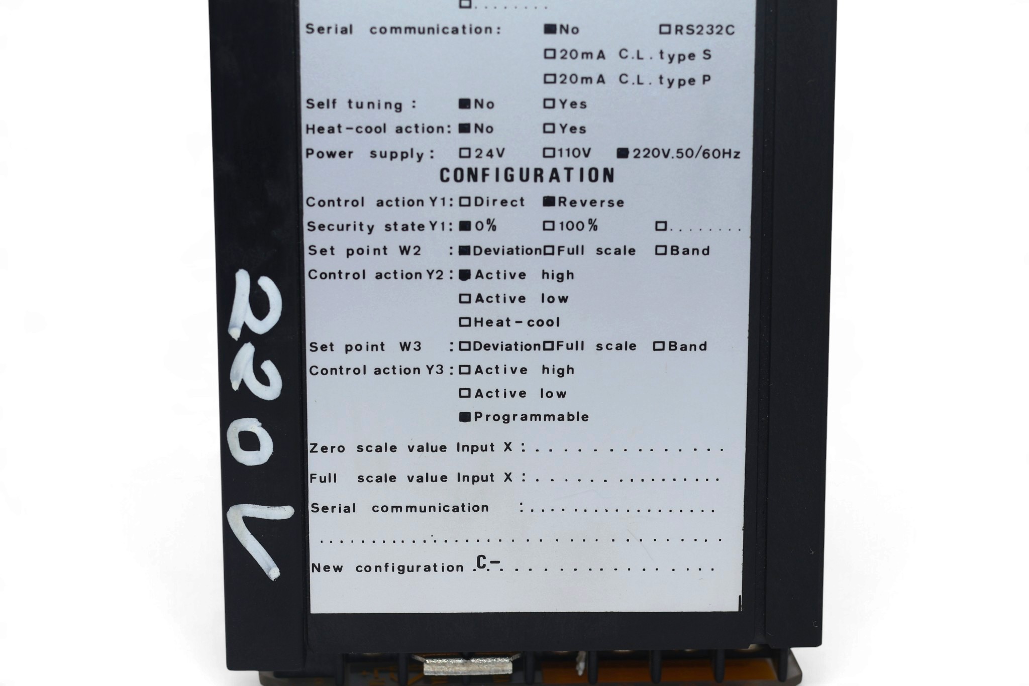 ASCON YR-P0000-2/J1-00-00-00/0 TEMPERATURE CONTROLLER - Image 3