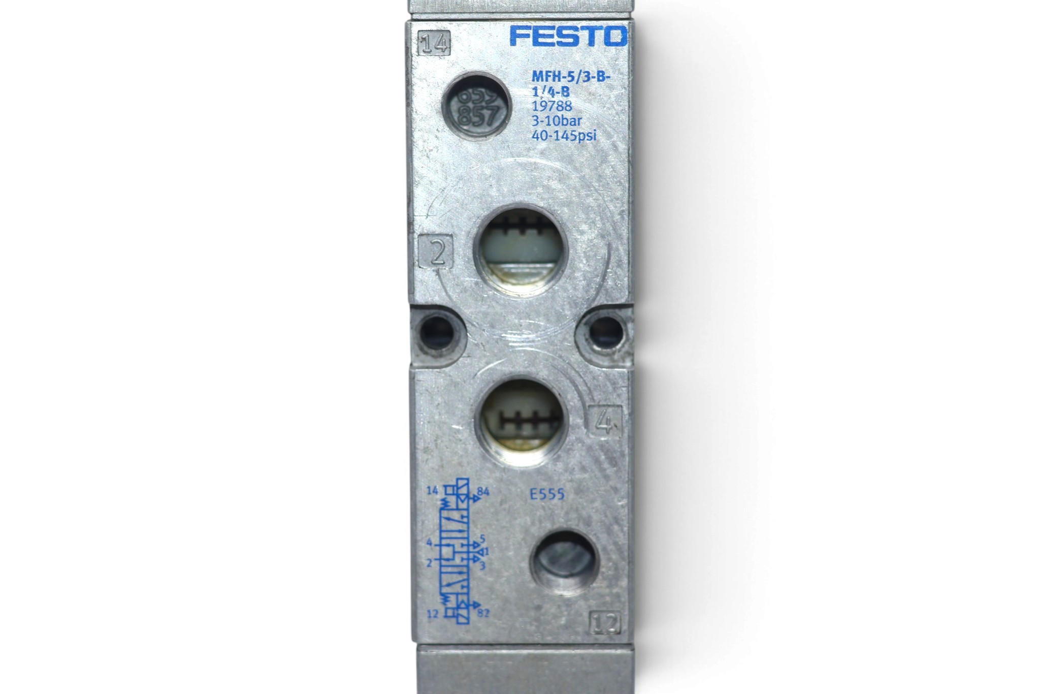 FESTO MFH-5/3-B-1/4-B SOLENOID VALVE 19788 - Image 2