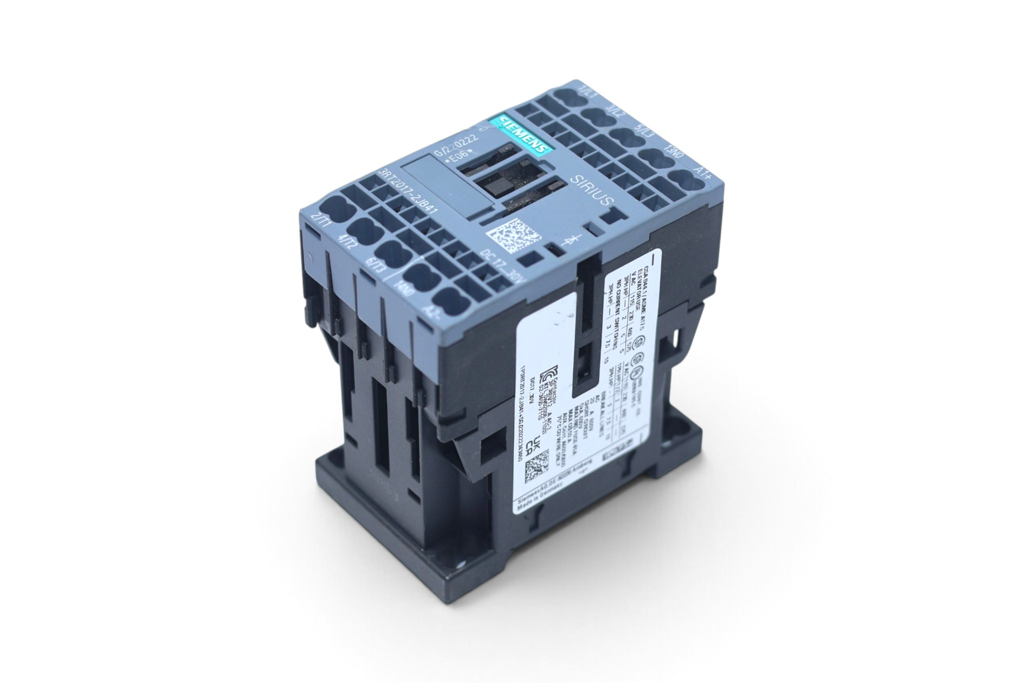 SIEMENS 3RT2017-2JB41 CONTACTOR (5.5 Kw) - Image 7