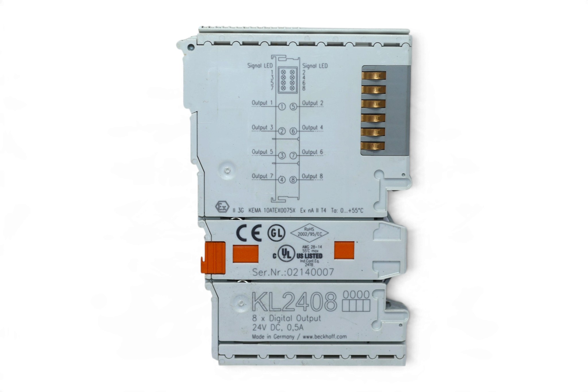 BECKHOFF KL2408 8-CHANNEL DIGITAL OUTPUT TERMINAL - Image 2