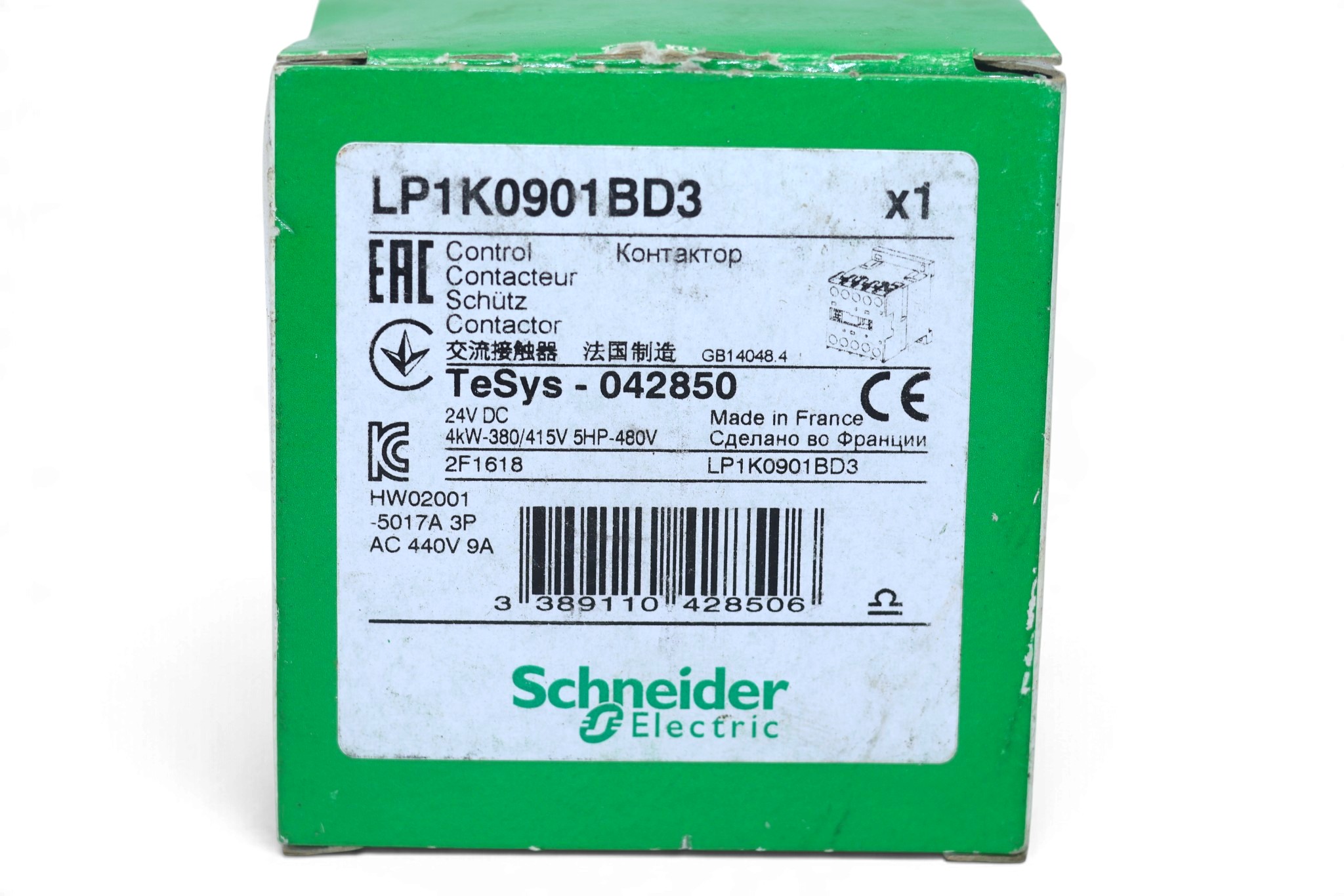 SCHNEIDER LP1K0901BD3 CONTACTOR 24V (4 Kw) - Image 2