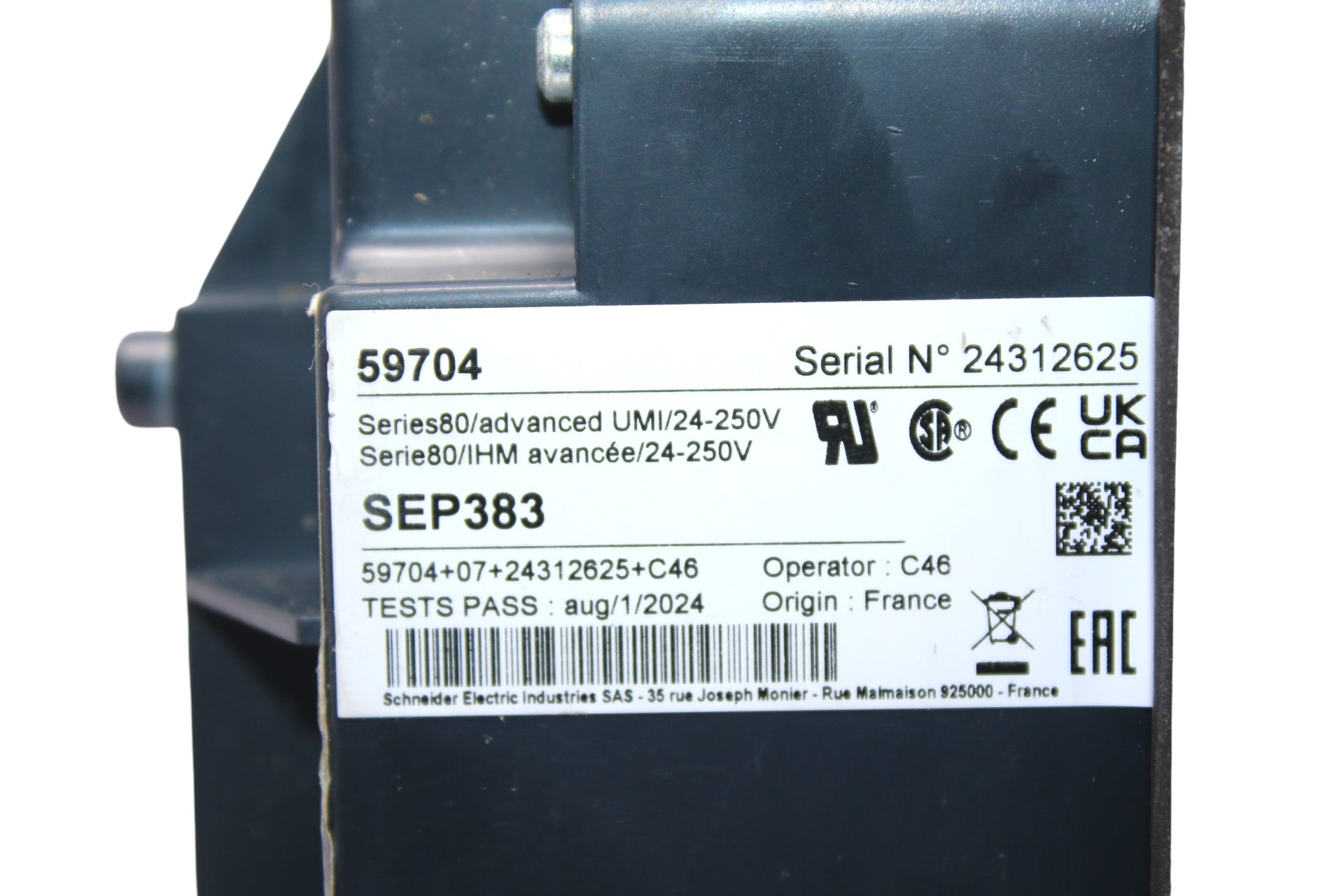 SCHNEIDER 59704 SEP383 EASERGY SEPAM SERIES 80 - Image 2