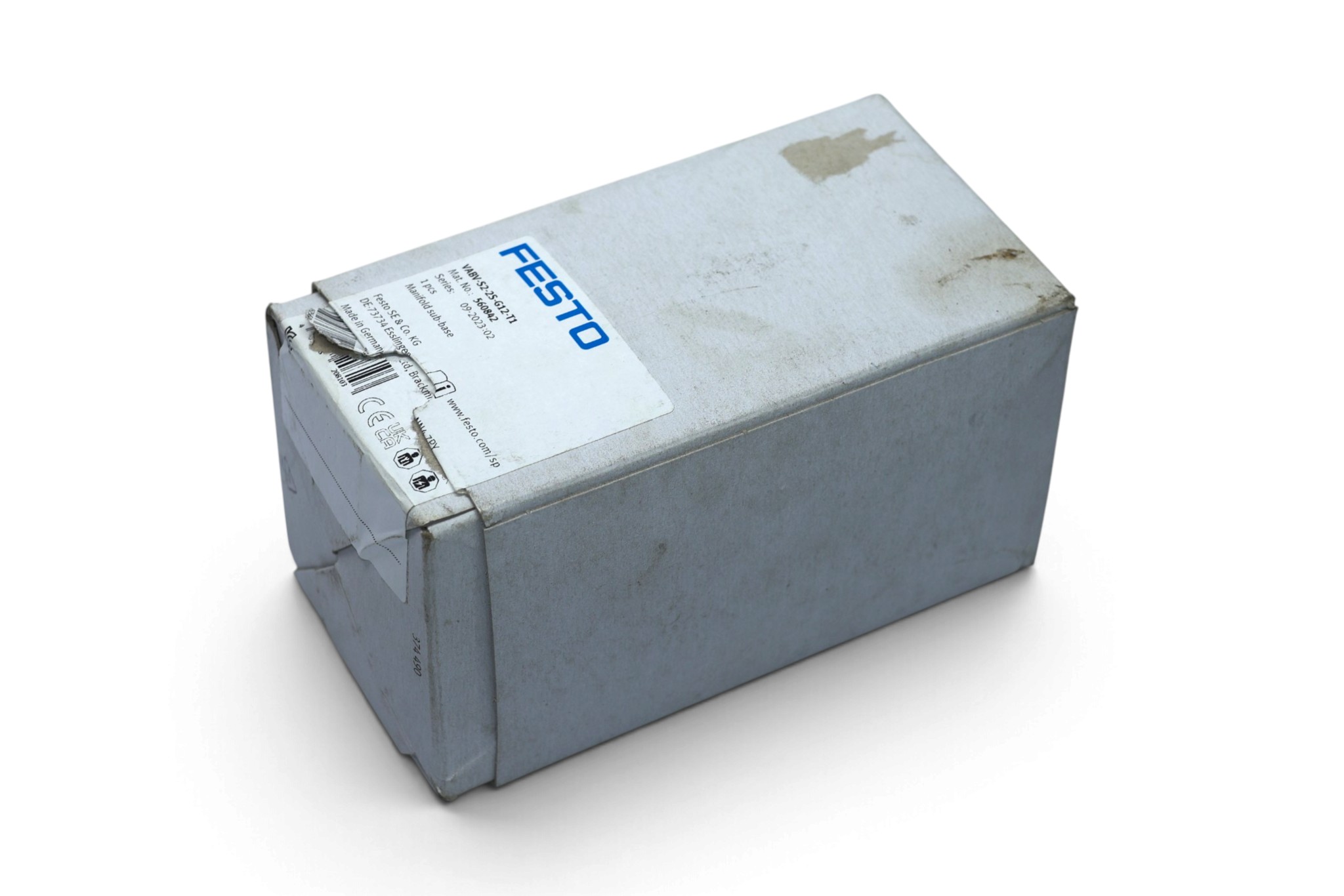 FESTO VABV-S2-2S-G12-T1 MANIFOLD SUB-BASE 560842 - Image 7