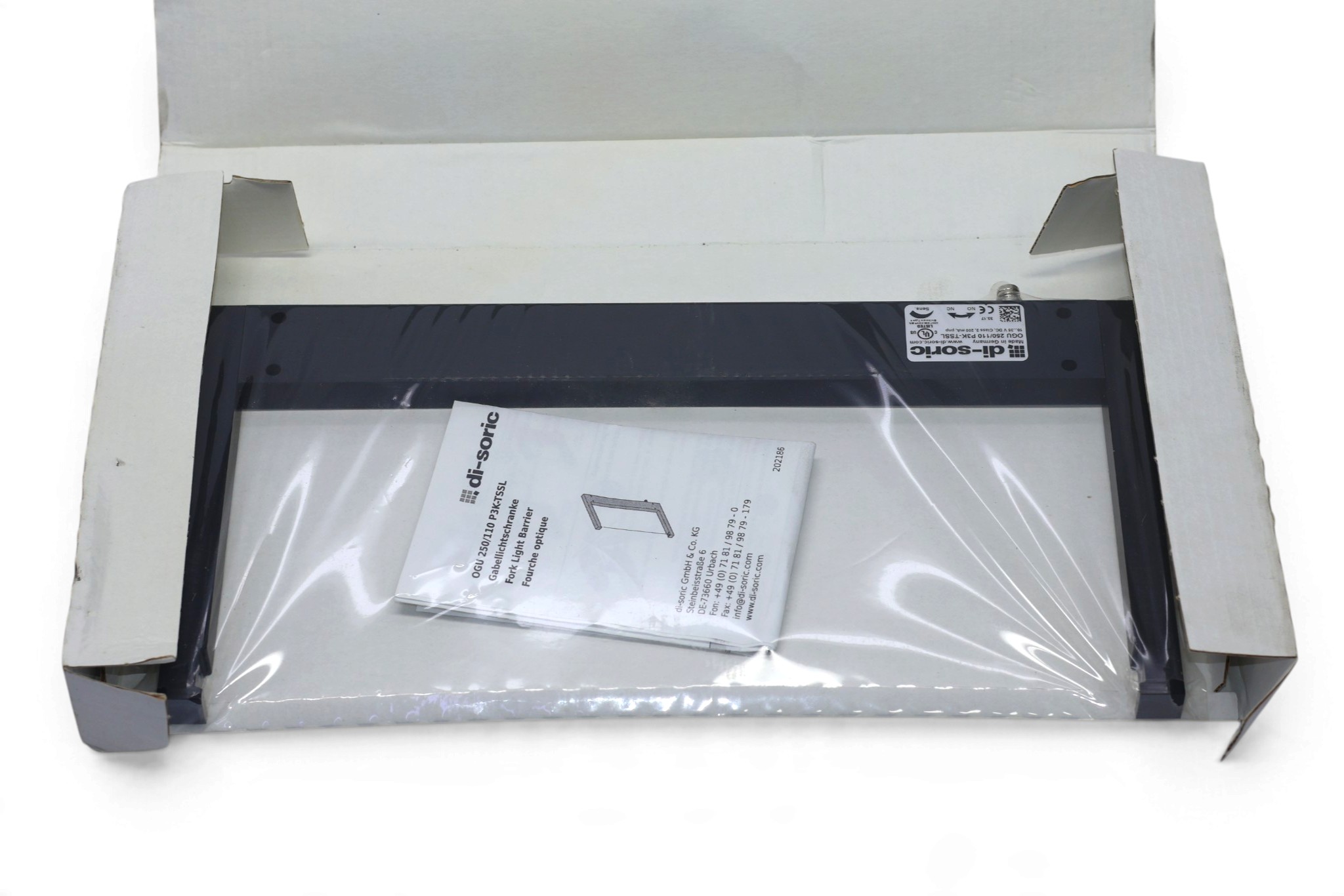 DI-SORIC OGU 250/110 P3K-TSSL FRAME LIGHT BARRIER 202186 - Image 9