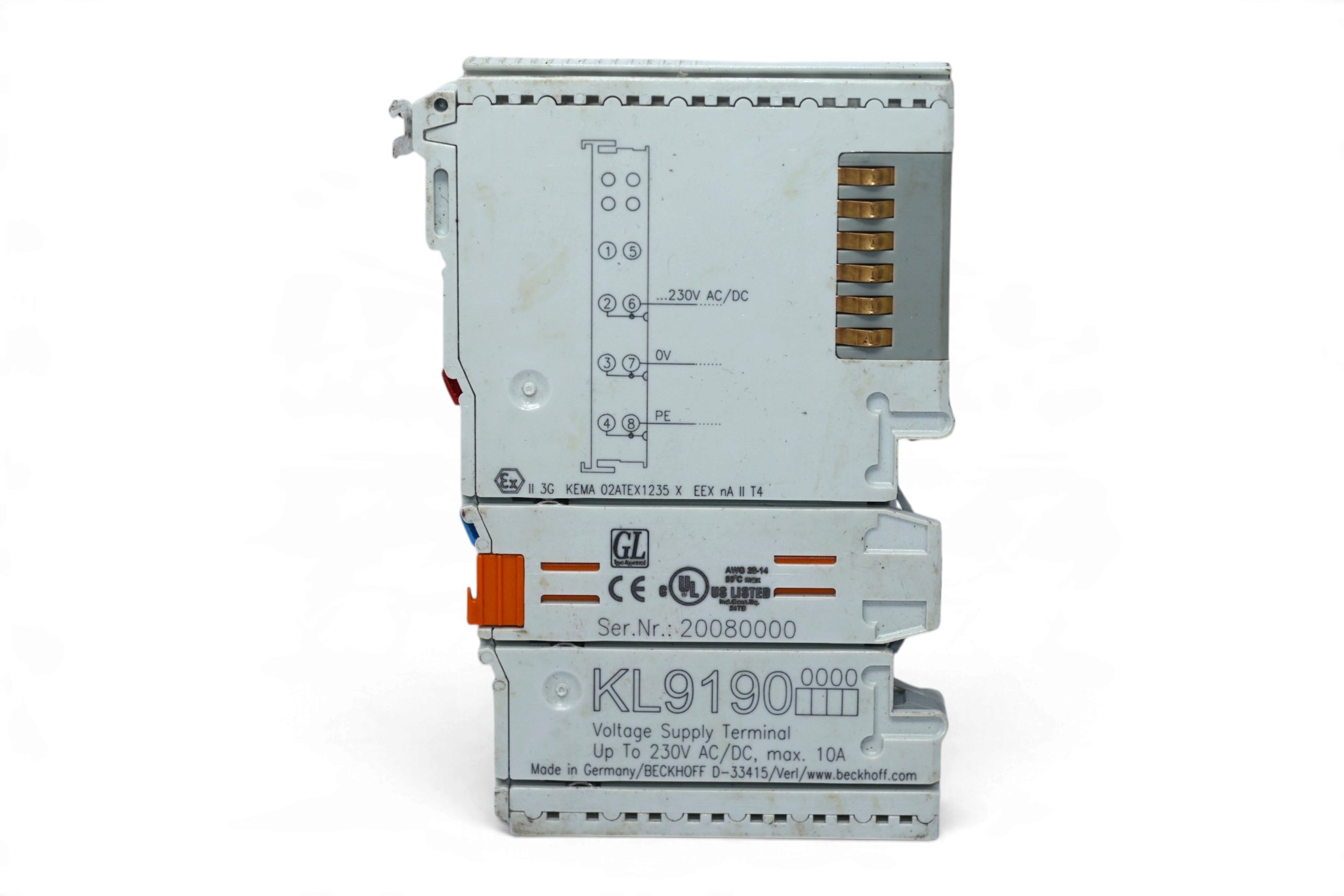 BECKHOFF KL9190 POTENTIAL SUPPLY TERMINAL - Image 2
