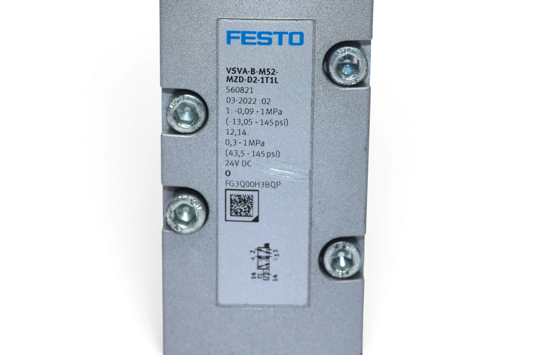 FESTO VSVA-B-M52-MZD-D2-1T1L AIR SOLENOID VALVE 560821 - Image 2