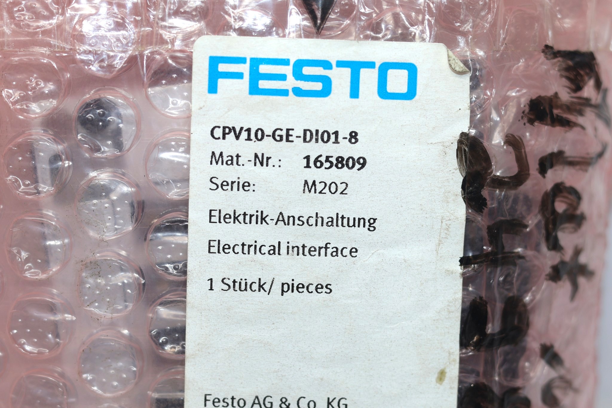 FESTO CPV10-GE-DI01-8 ELECTRICAL INTERFACE 165809 - Image 2